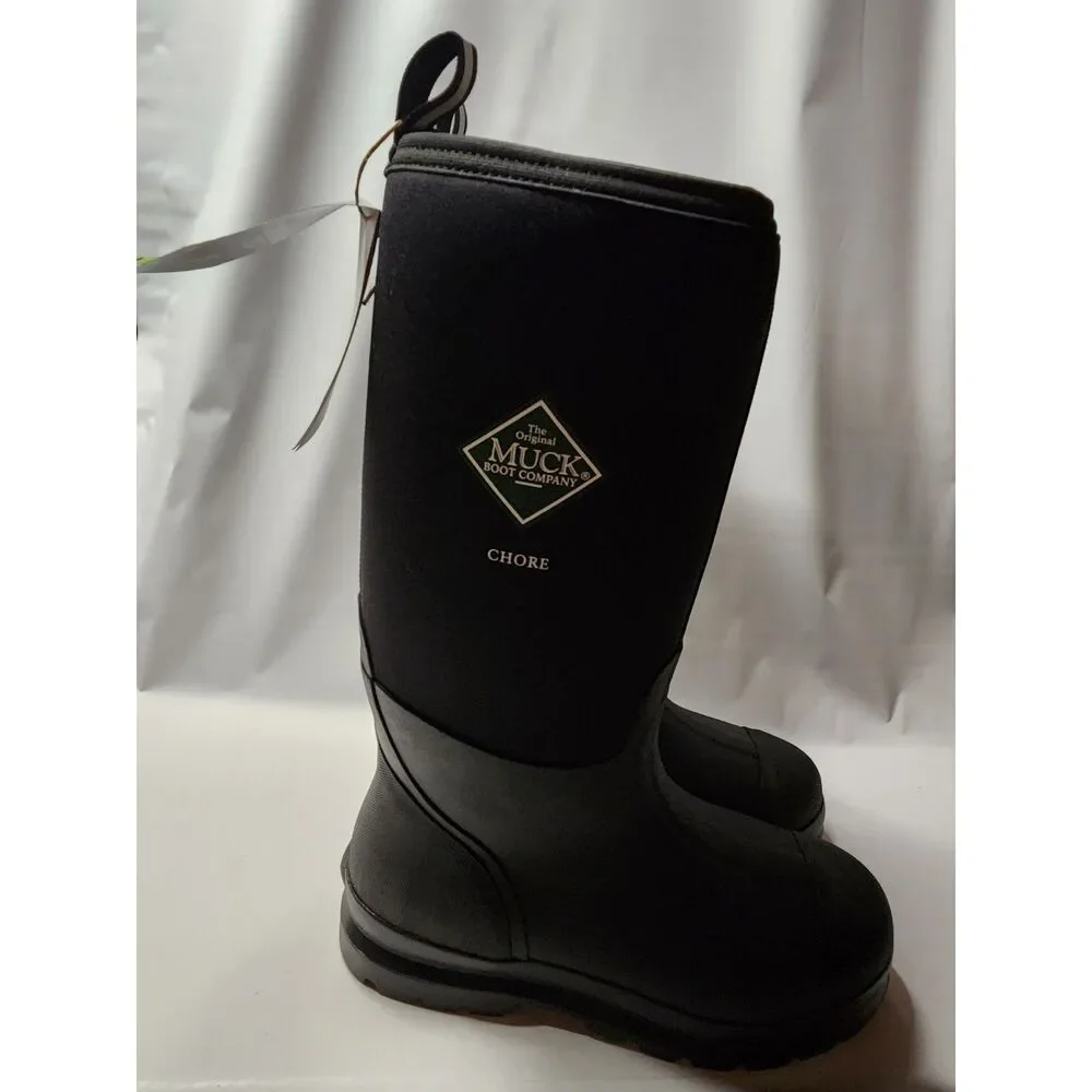 Muck Boot Company Chore Classic Hi Men’s 11 Black Waterproof Work Boots
